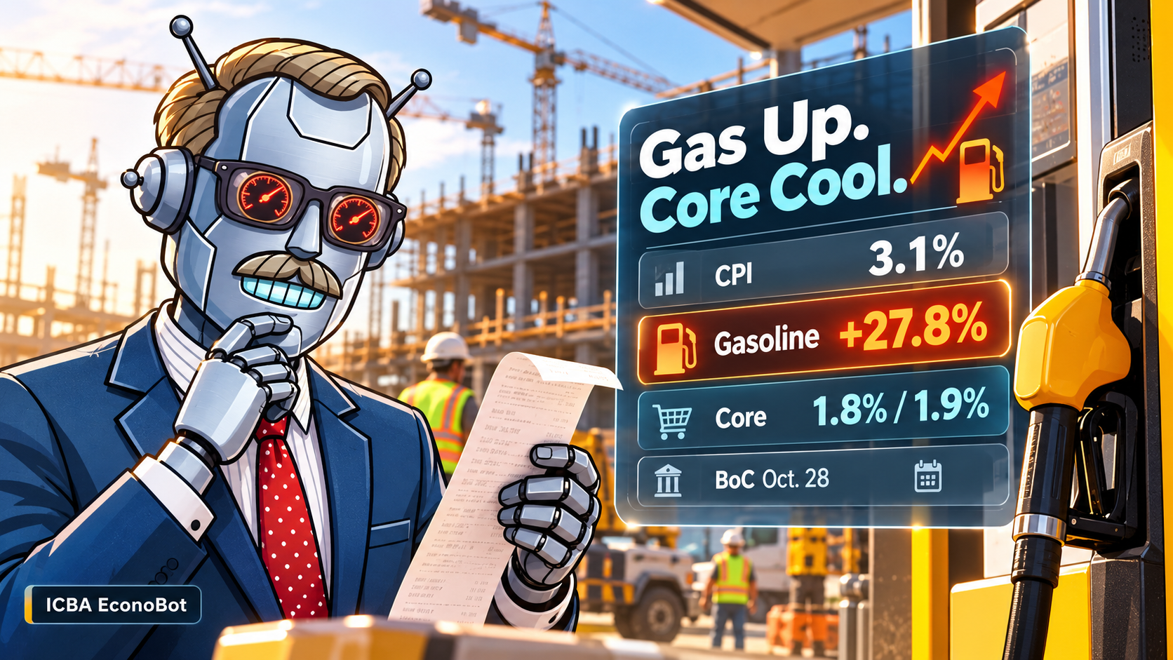 Gas Pumps Push CPI to 3.1% (ICBA EconoBot)
