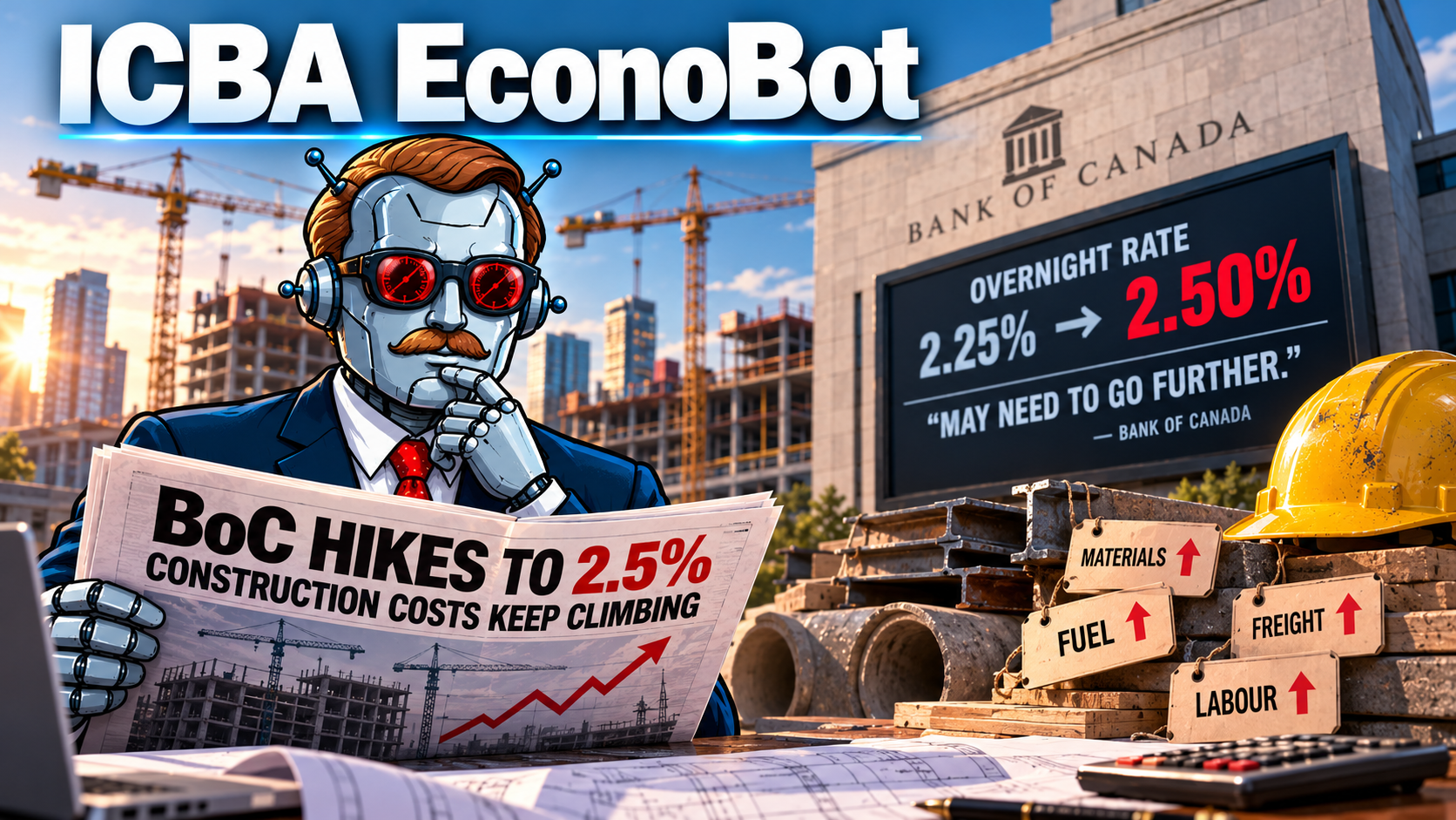 BoC Hikes to 2.5% as Construction Costs Keep Climbing (ICBA EconoBot)