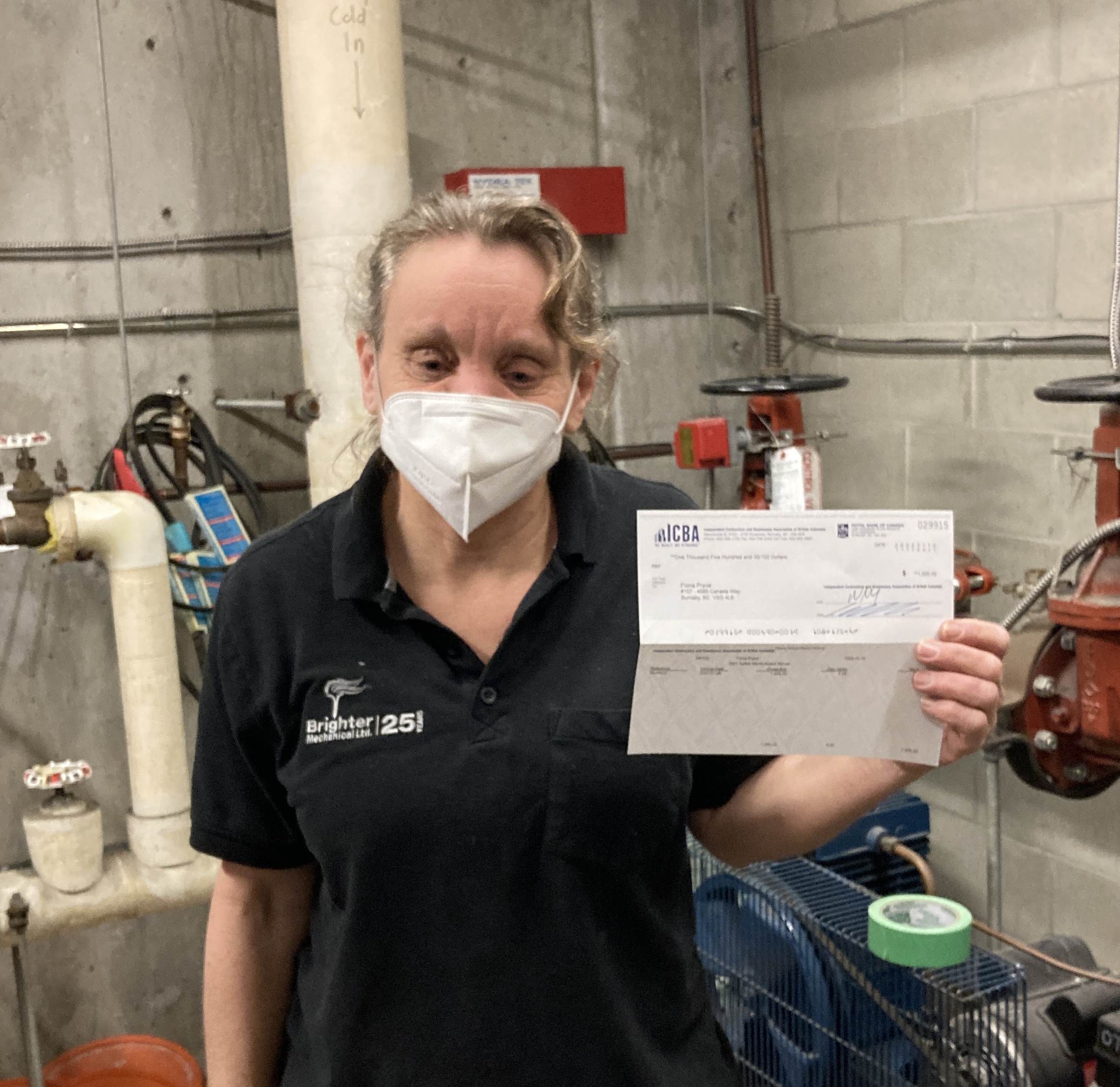 ICBA SAFETY MERITS AWARD WINNER #3: Fiona Pryce of Brighter Mechanical Ltd.