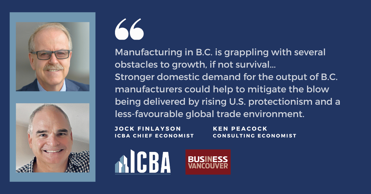 ICBA ECONOMICS OP/ED: Manufacturing is Crucial but Policy is Falling Short