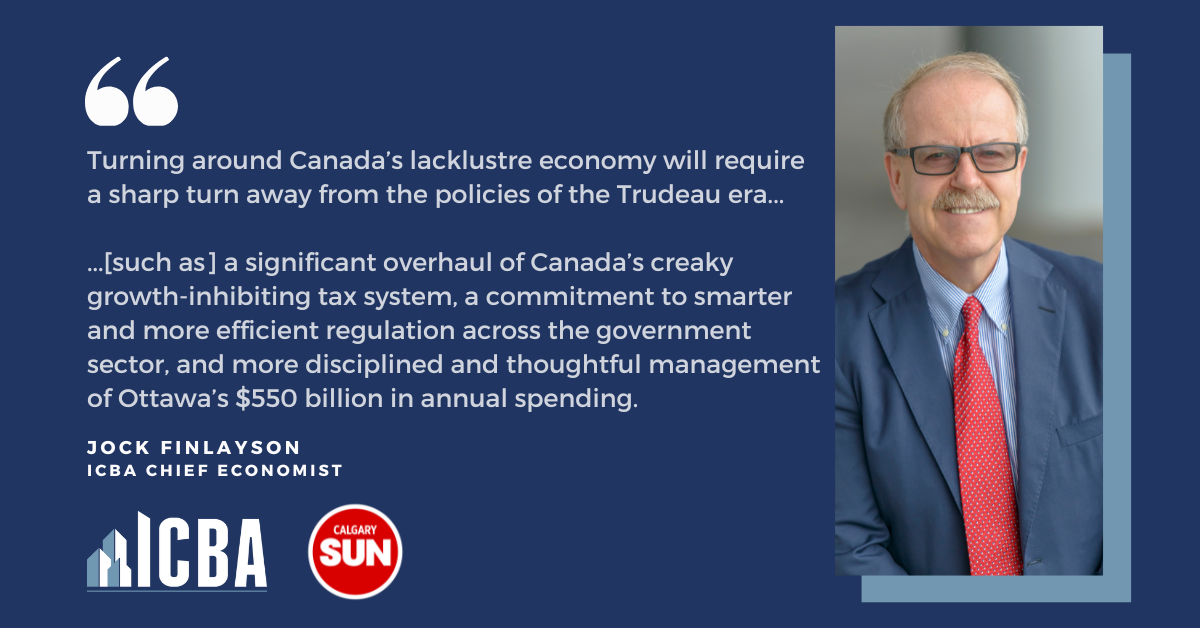 ICBA ECONOMICS OP/ED: Carney must work to grow Canada’s economic pie