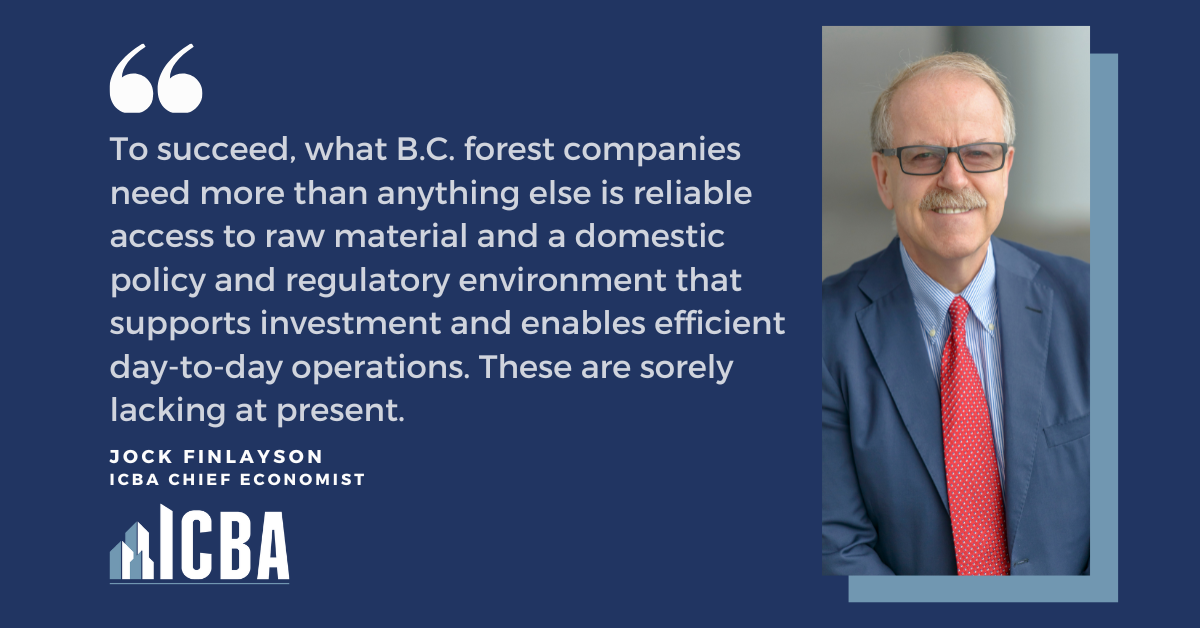 ICBA ECONOMICS: NDP Papering BC Forestry to Death