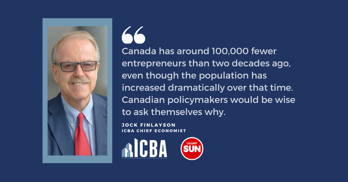 ICBA ECONOMICS OP/ED: Warning Signals all Over Canadian Economy